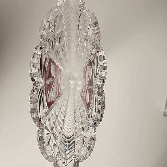 Hofbauer Collection echt bleikrostal Crystal Fan Vase, Ruby Red & Clear, 9" - Picture 7 of 13